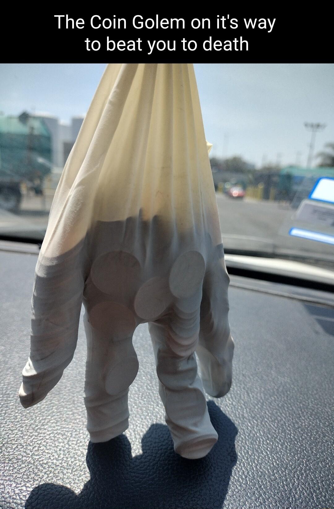 The Coin Golem on its way to beat you to dea