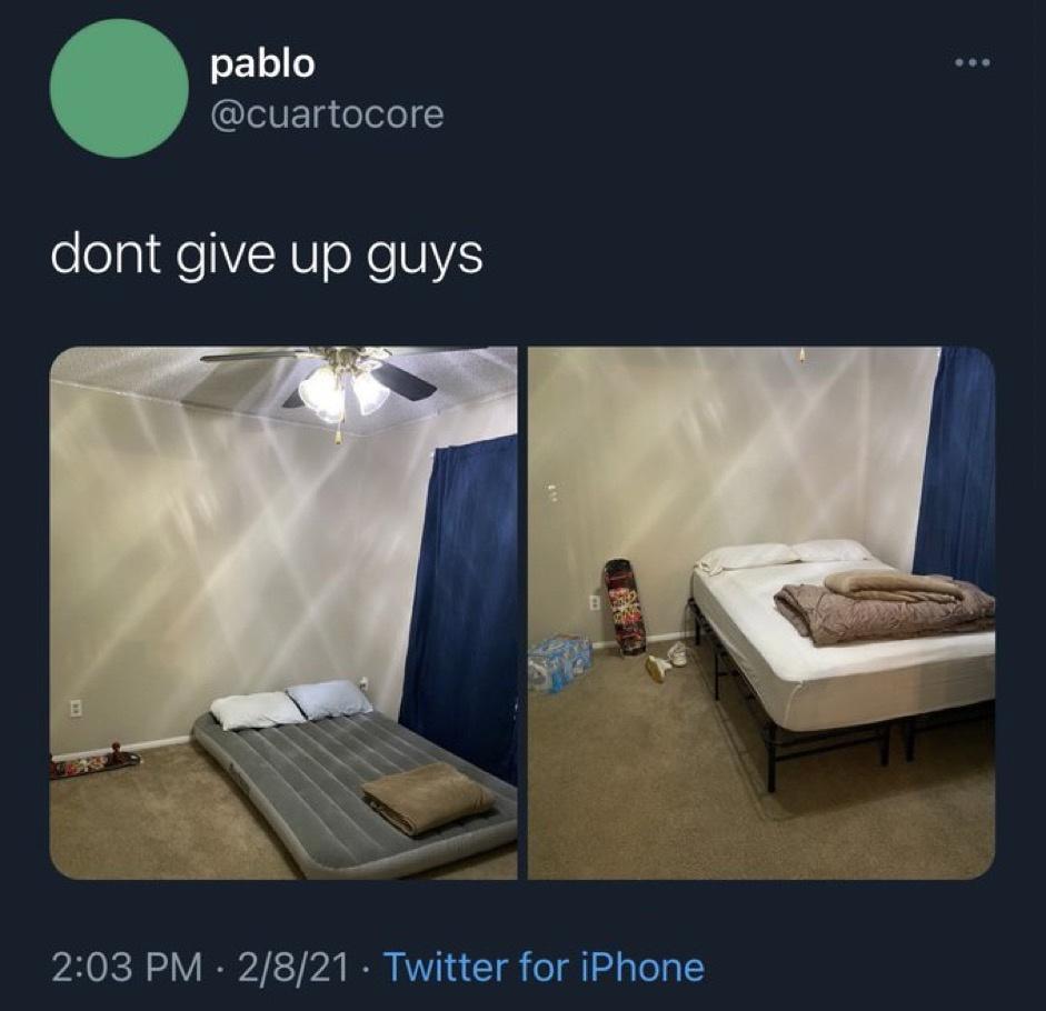 ELI cuartocore dont give up guys 203 PM 2821 Twitter for iPhone