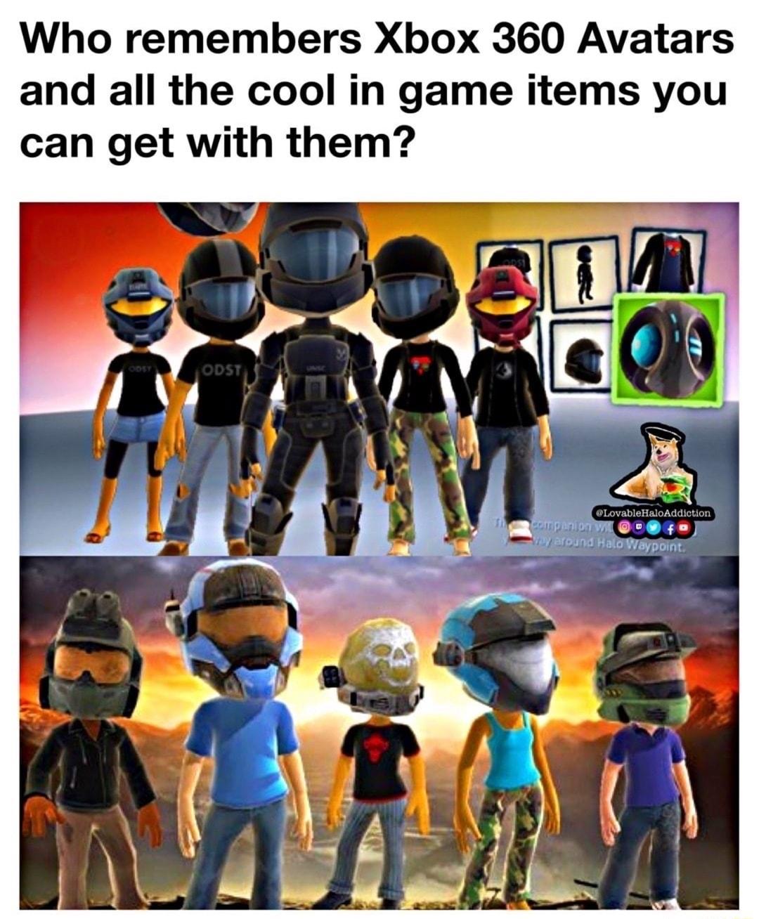 Who remembers Xbox 360 Avatars and all the cool in game items you can get with them