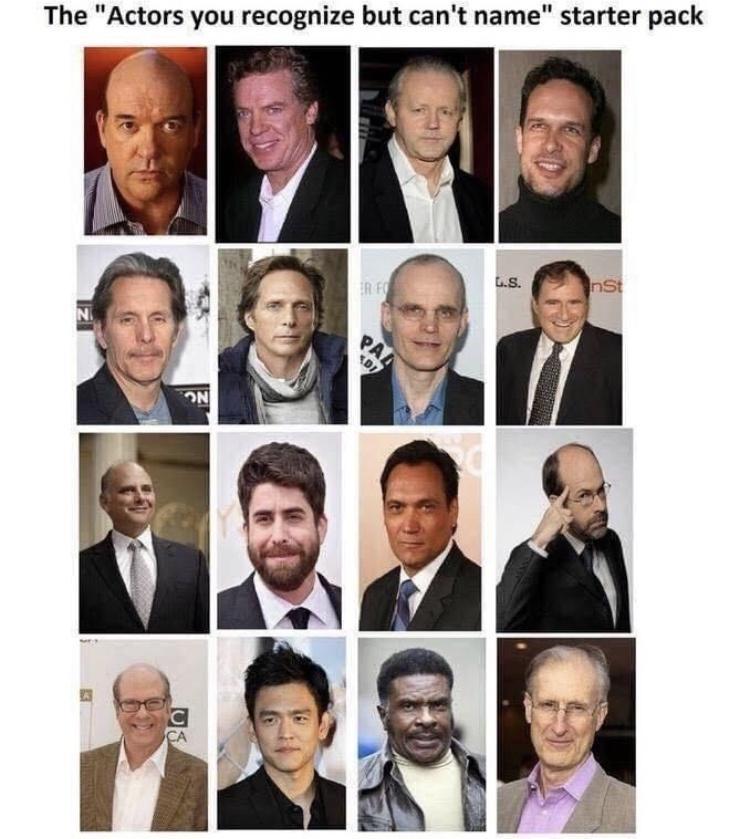 The Actors you recognize but cant name starter pack