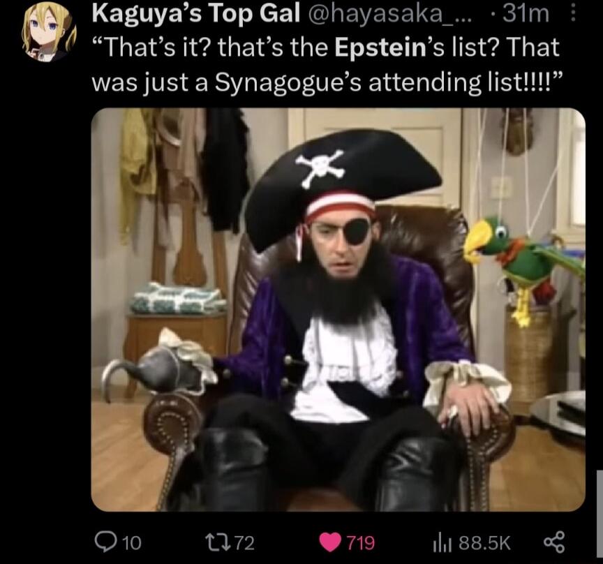 L4 Kaguyas Top Gal hayasaka_ 31m Thats it thats the Epsteins list That was just a Synagogues attending list 0F1 nun Jat hi8ssk