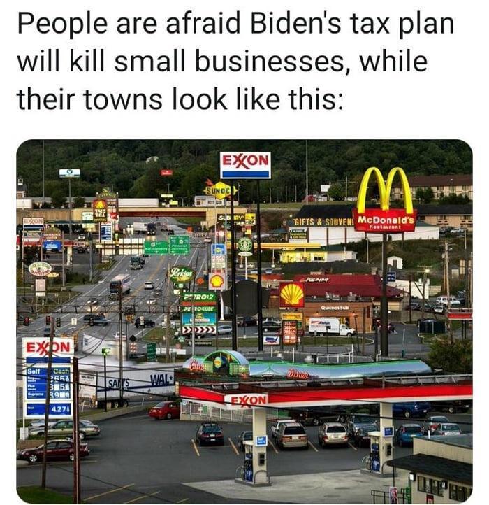 People are afraid Bidens tax plan will kill small businesses while their towns look like this
