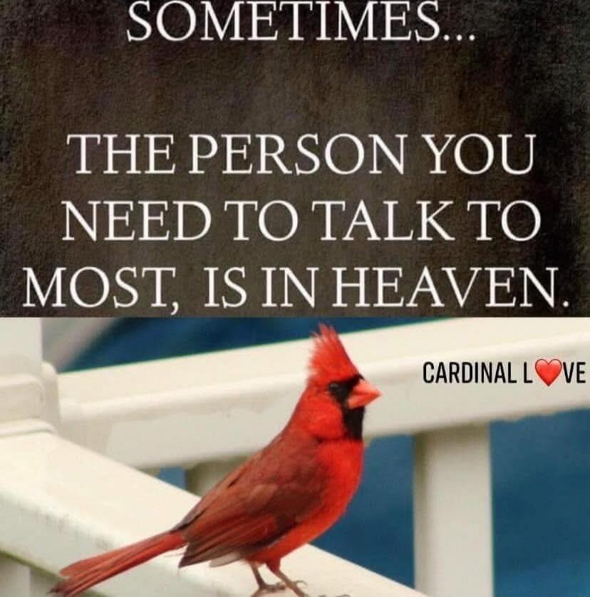 SOMETIMES... THE PERSON YOU NEED TO TALK TO MOST, IS IN HEAVEN.