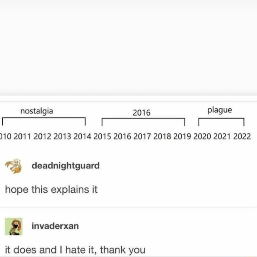 nostalgia 2016 plague r T T 1T 1 10 2011 2012 2013 2014 2015 2016 2017 2018 2019 2020 2021 2022 4 deadnightguard hope this explains it 8 invaderxan it does and hate it thank you