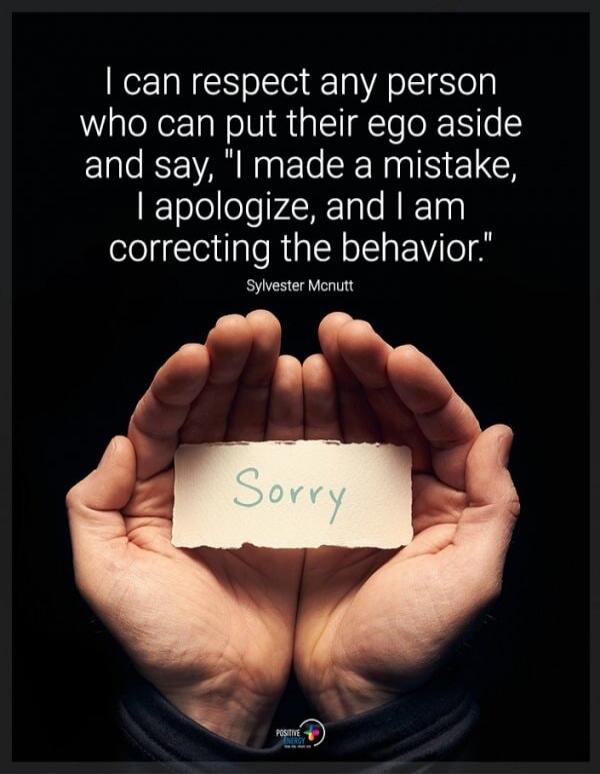 I can respect any person who can put their ego aside and say, 