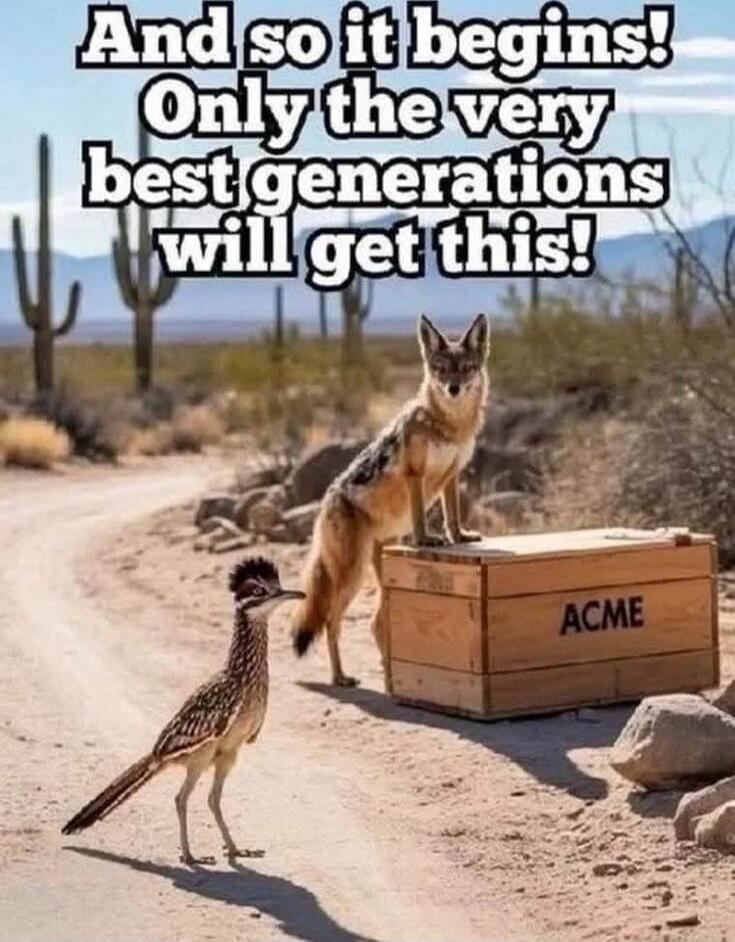 And so it begins! Only the very best generations will get this!