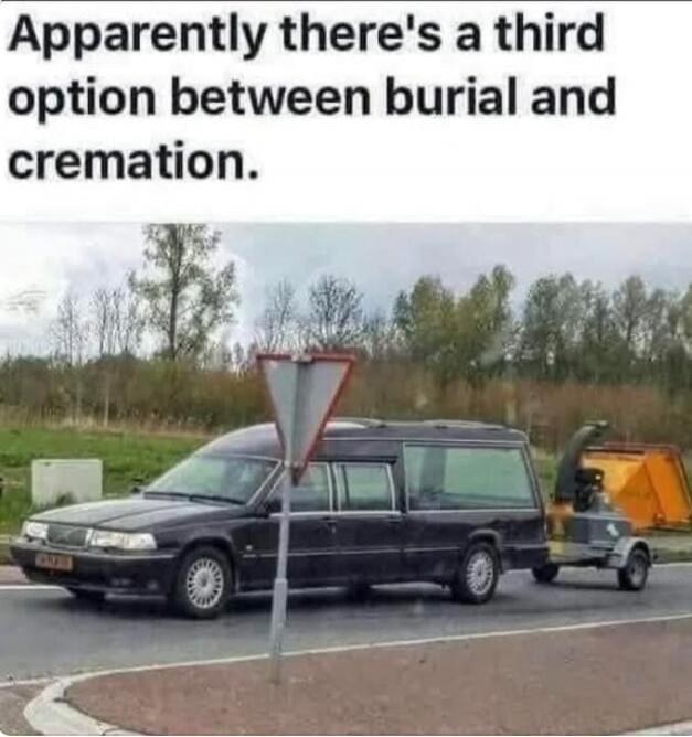 Apparently there's a third option between burial and cremation.