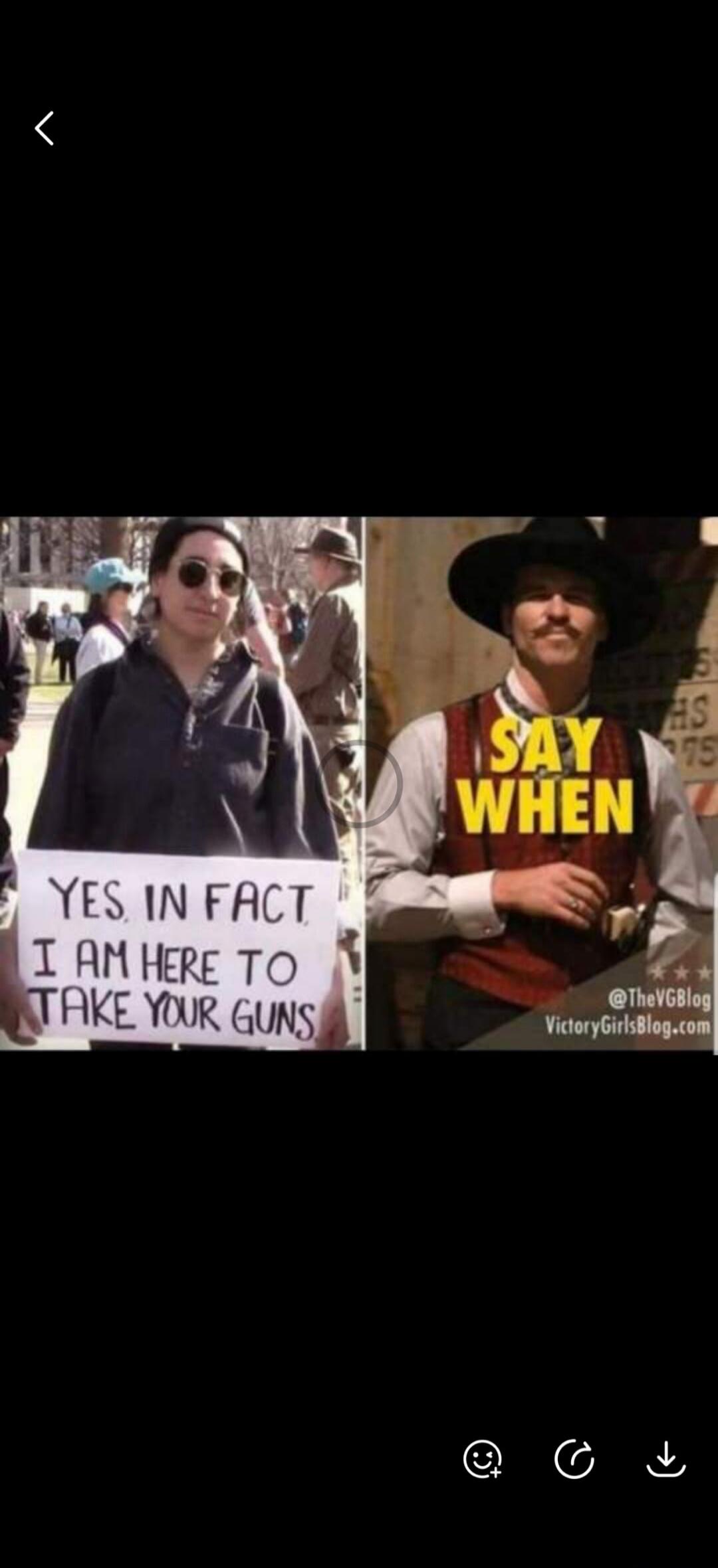 YES. IN FACT I AM HERE TO TAKE YOUR GUNS SAY WHEN @TheVGBlog VictoryGirlsBlog.com