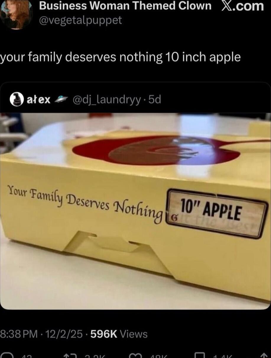 Your family deserves nothing. 10