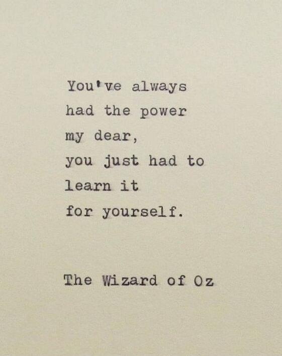 You've always had the power my dear, you just had to learn it for yourself. The Wizard of Oz

Session ID: 1007704.