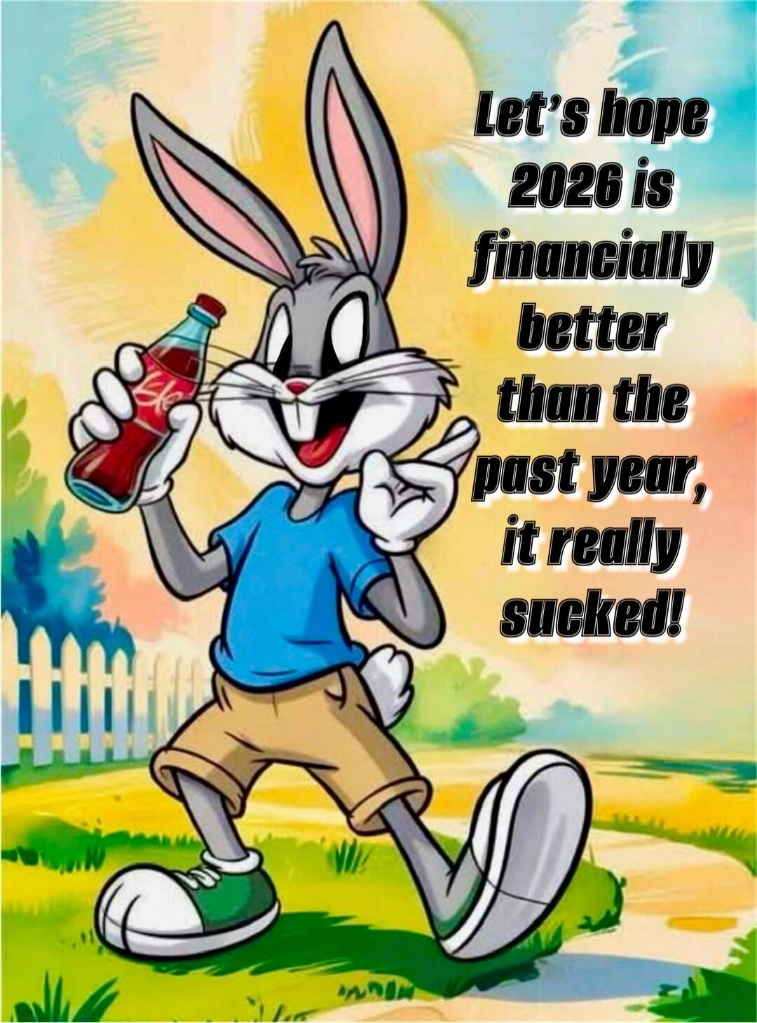 Let's hope 2026 is financially better than the past year, it really sucked!