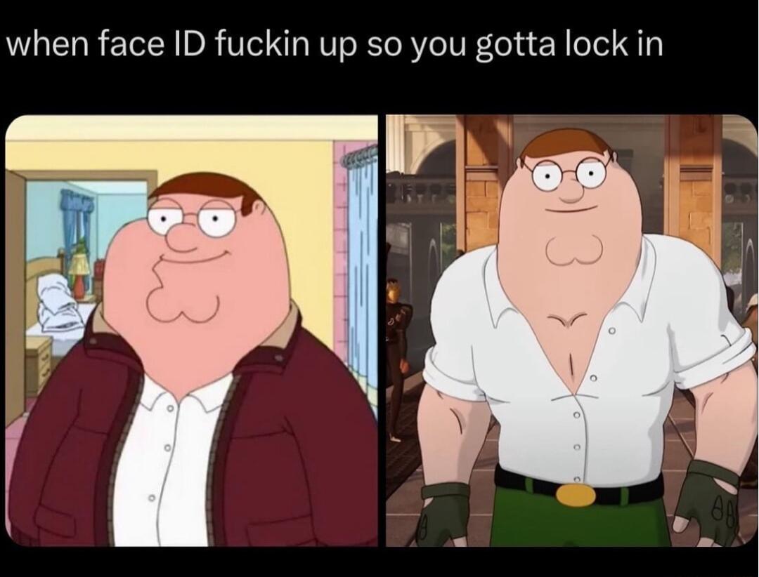when face ID fuckin up so you gotta lock in