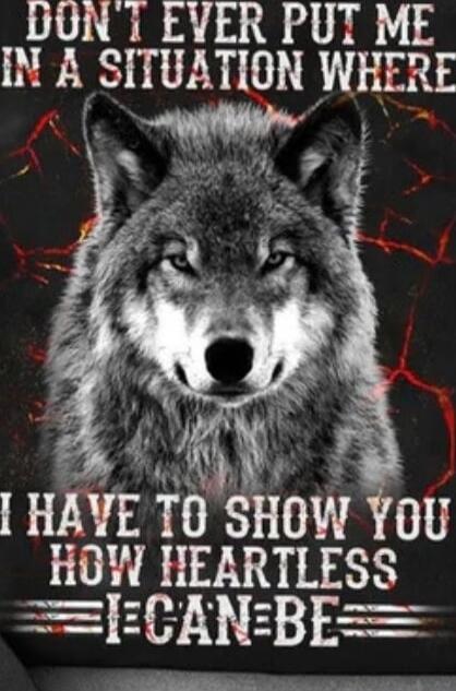 DON'T EVER PUT ME IN A SITUATION WHERE I HAVE TO SHOW YOU HOW HEARTLESS I CAN BE