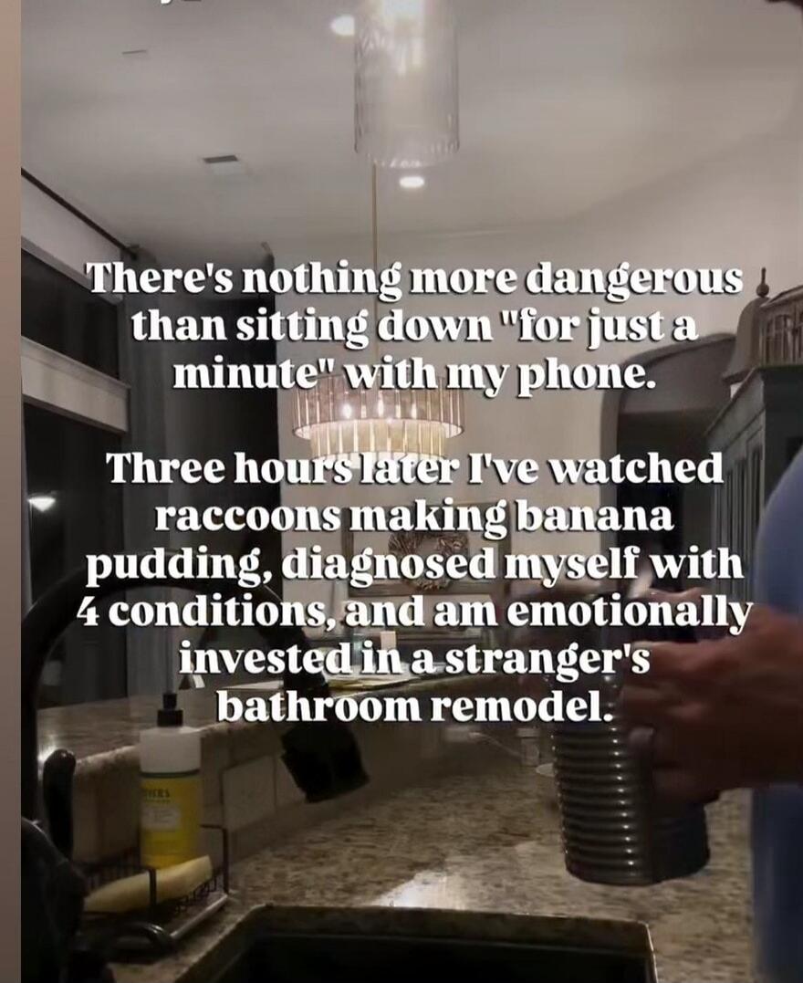 There's nothing more dangerous than sitting down 