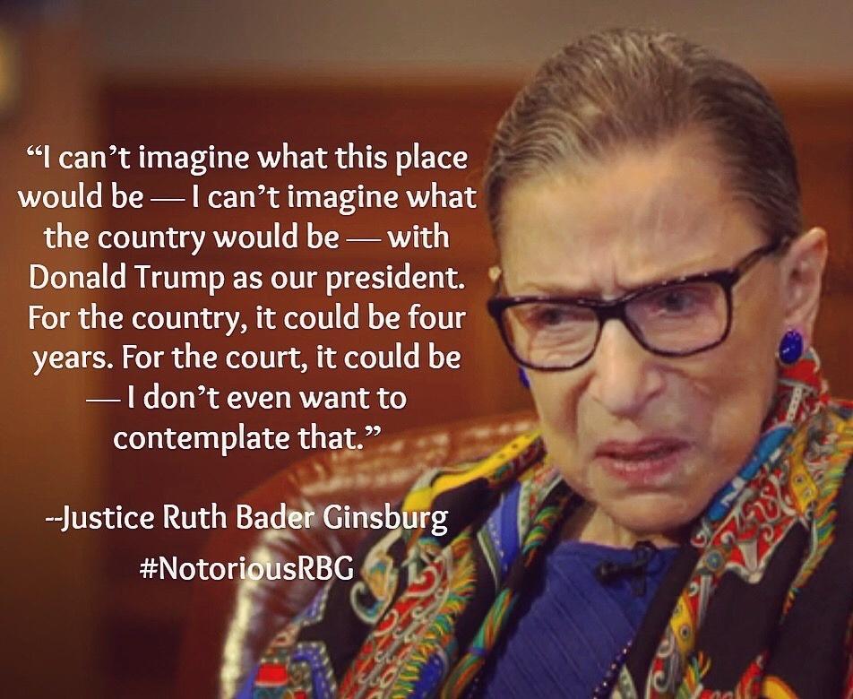 SRR T I cant imagine what this place would be I cant imagine what the country would be with 2 Donald Trump as our president e For the country it could be four ol years For the court it could be I dont even want to contemplate that 29 e YAl 2