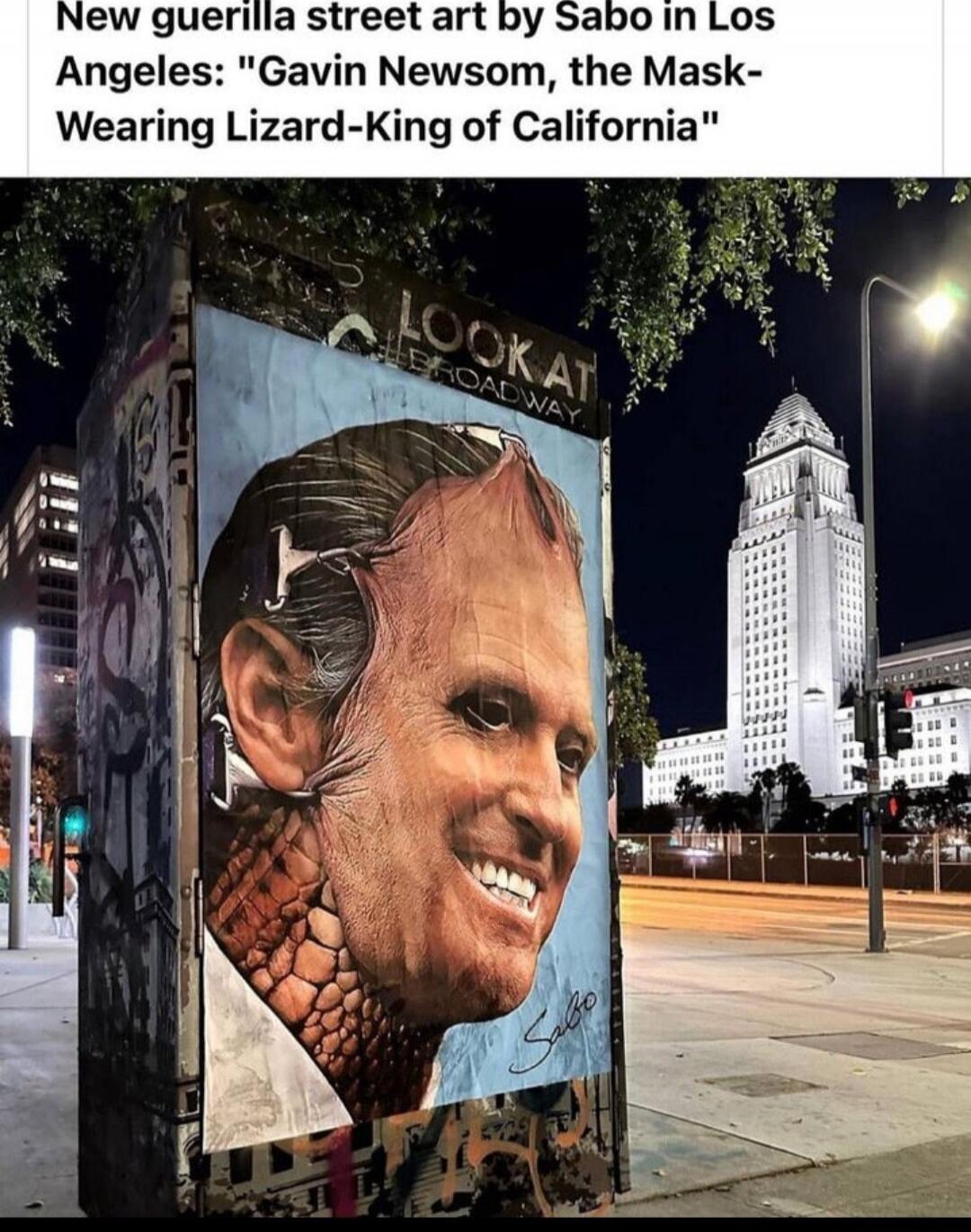 New guerilla street art by Sabo in Los Angeles: 