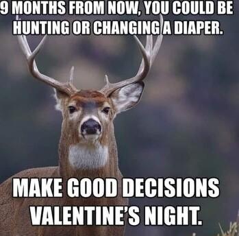 9 MONTHS FROMNOW YOU COULD BE HUNTING OR CHANGINGA DIAPER i 0 MAKE GOOD DECISIONS LT A