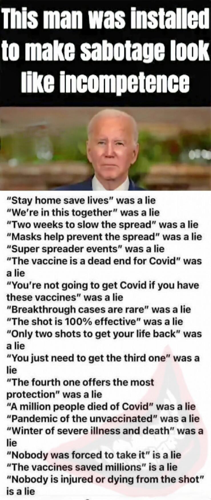 This man was installed to make sabotage look like incompetence
