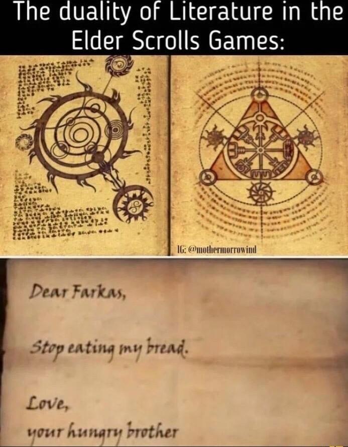 V R W LV T g s 1Yol o ERY CEE g I Denr Farkas Au eating my bread Love wour hungry brother