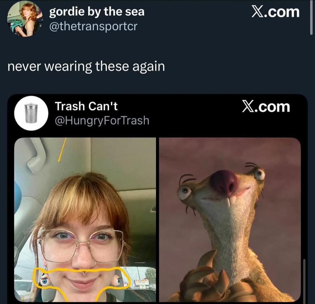 never wearing these again
Trash Can't @HungryForTrash