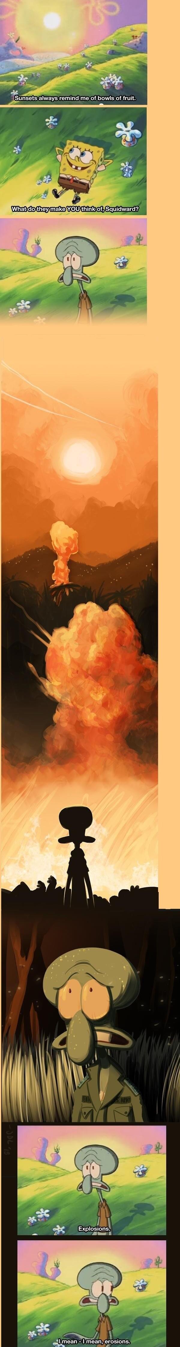 Sunsets always remind me of bowls of fruit WhatldoltheymakeYQUithinkofSquidward