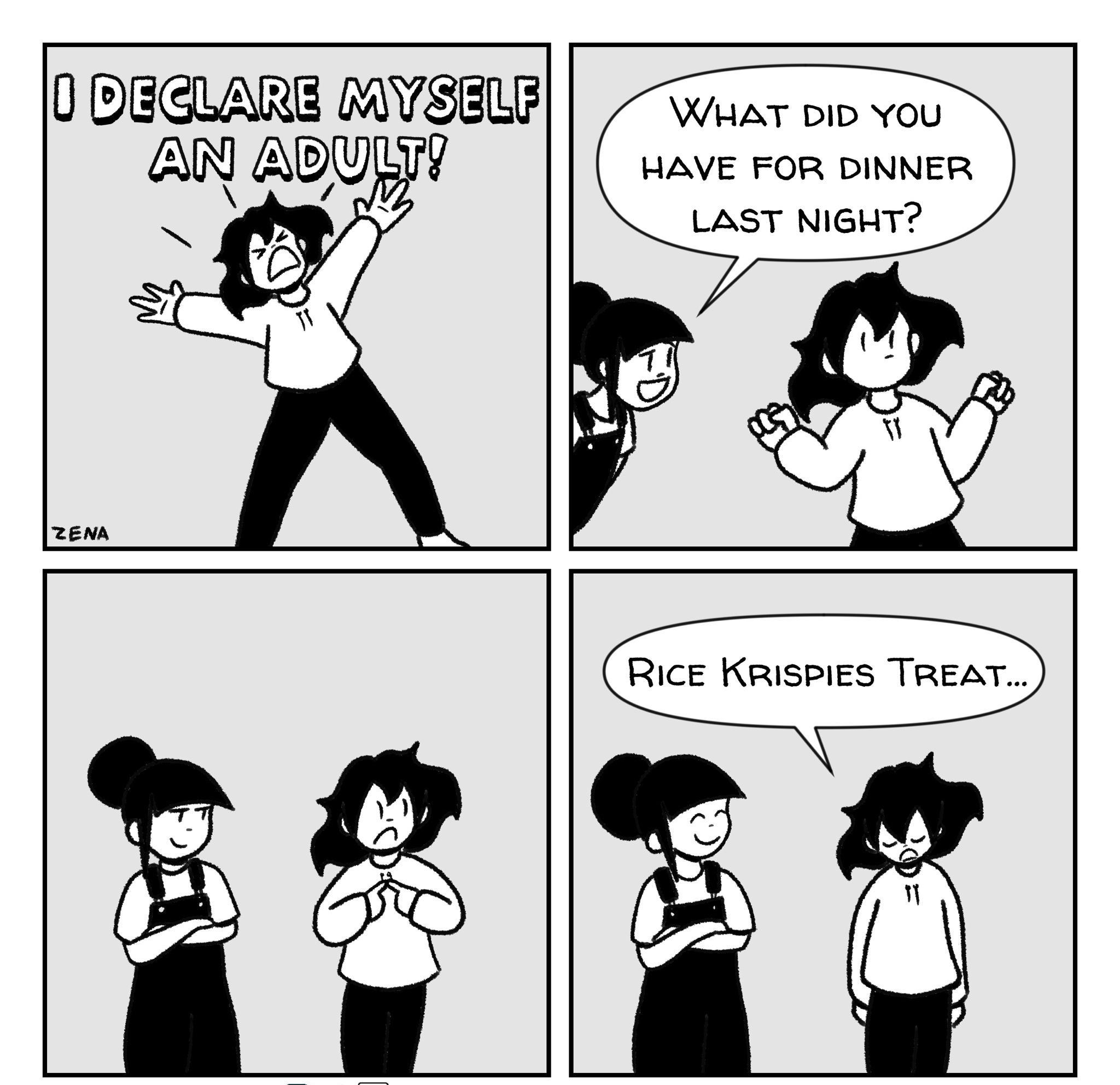 U M MVL WHAT DID YOU N ARVUILYY HAVE FOR DINNER LAST NIGHT ZENACOMICS 7