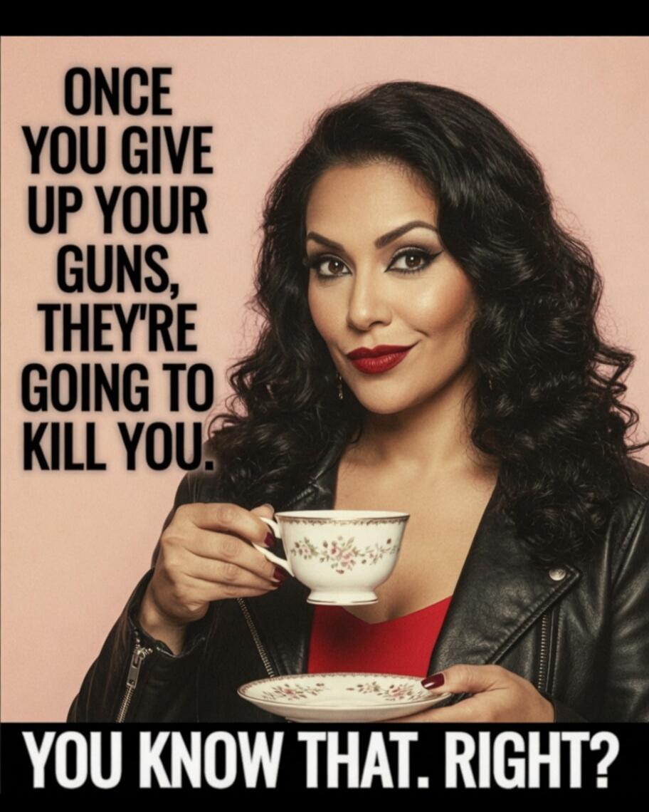 ONCE YOU GIVE UP YOUR GUNS, THEY'RE GOING TO KILL YOU. YOU KNOW THAT. RIGHT?
