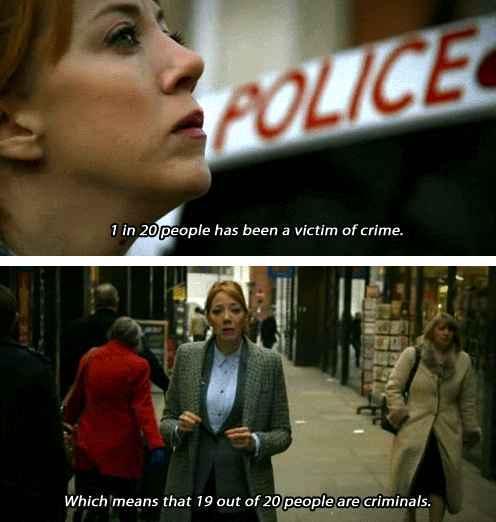 1in 20fpeople has been a victim of crime Whichmeans that 19 out of 20peoplelare criminals