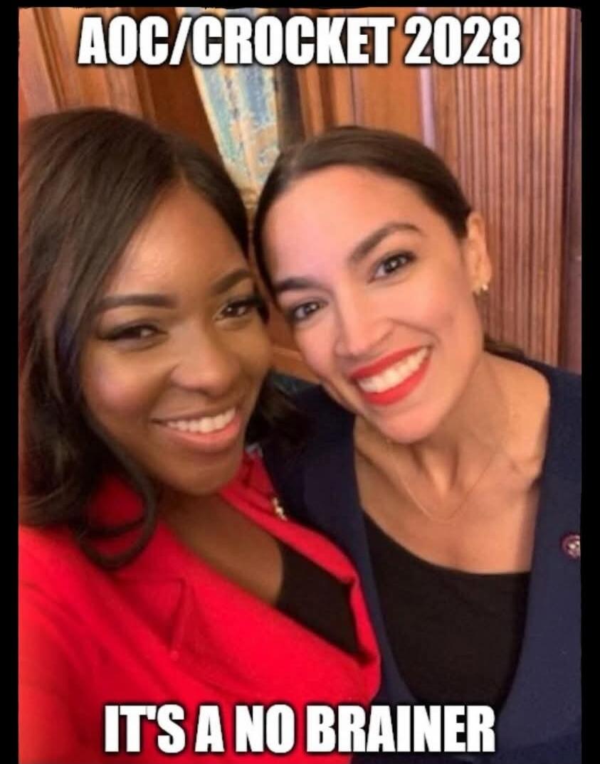 AOC/CROCKET 2028 IT'S A NO BRAINER