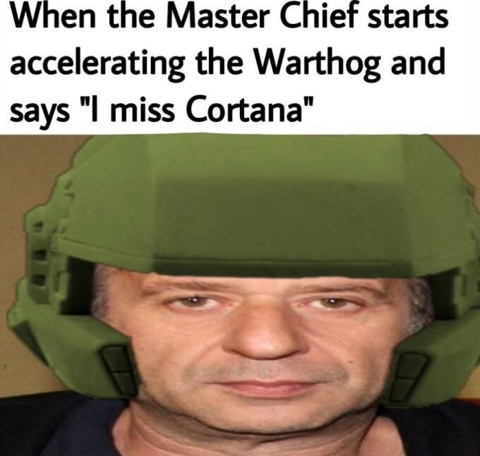When the Master Chief starts accelerating the Warthog and says l miss Cortana