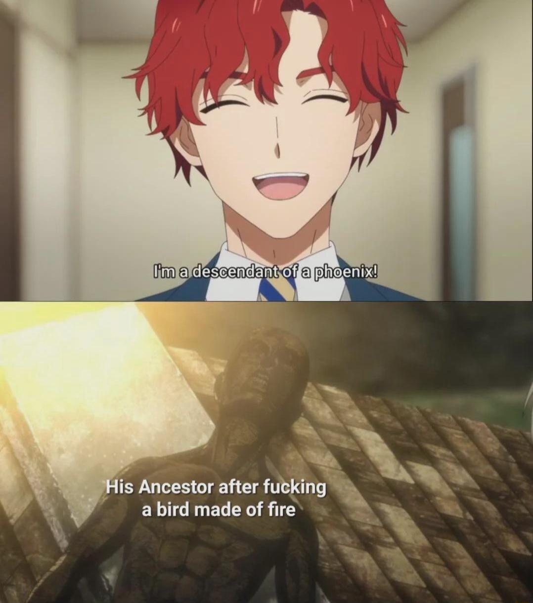 is Ancestor after fucking a bird made of fire