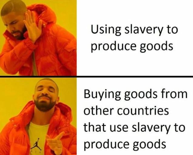 v Using slavery to produce goods _4 7 Buying goods from other countries that use slavery to 4 8 produce goods