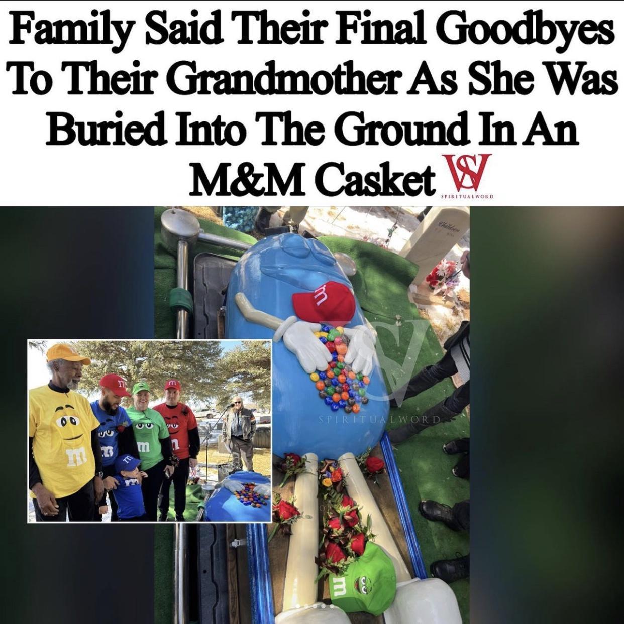 Family Said Their Final Goodbyes To Their Grandmother As She Was Buried Into The Ground In An
