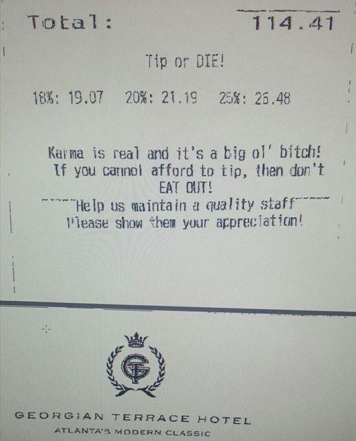 Tokal AT AR Tip or DIE 18 1907 20 2119 25 2548 Kaima is real and its a big ol bitch 1f you cannol afford to tip then dont EAT 0uT T777Help us waintain a quality staff ease show them your appreciation