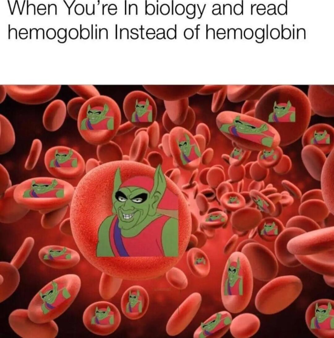 piology and read hemogoblin Instead of hemoglobin