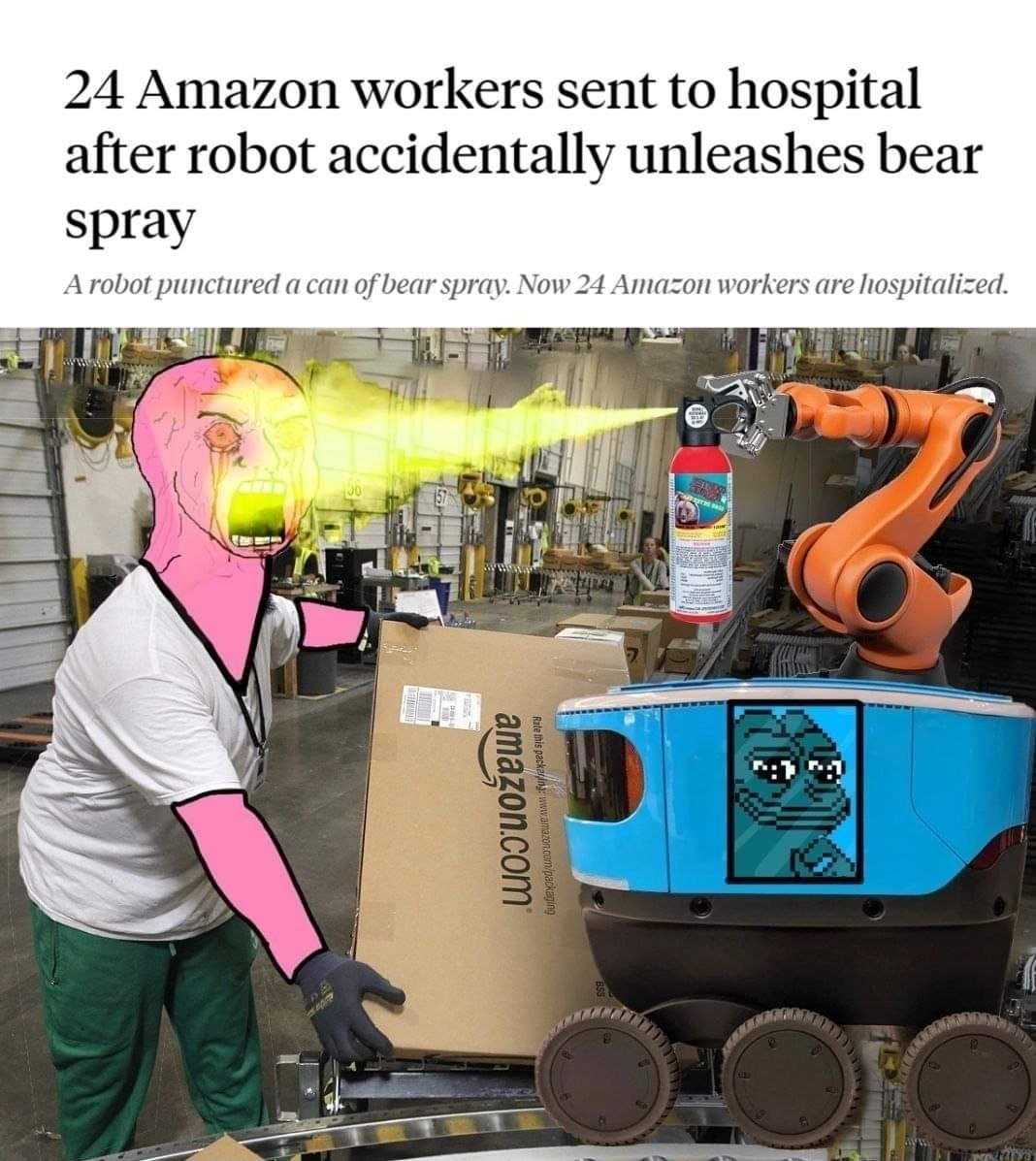 24 Amazon workers sent to hospital after robot accidentally unleashes bear