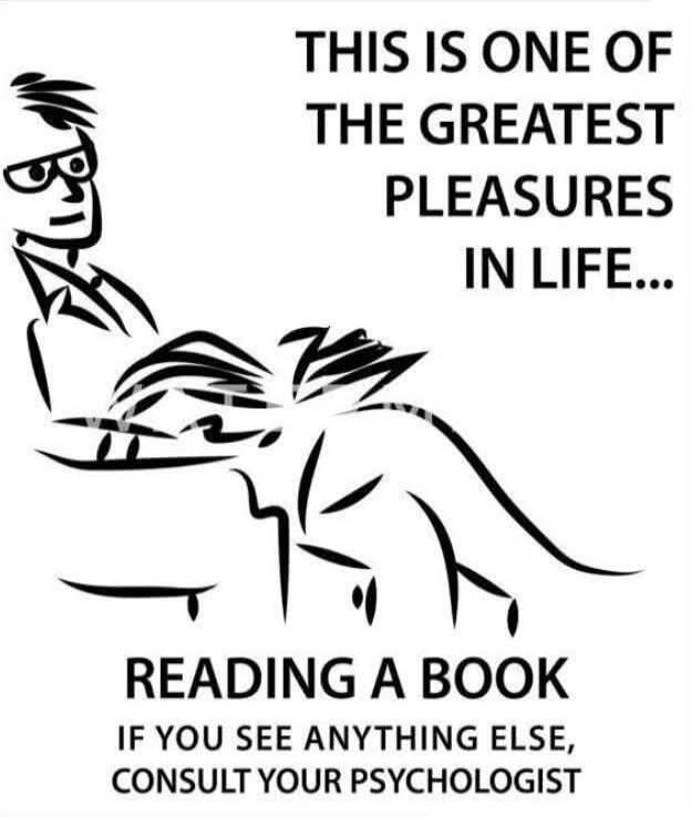 THIS IS ONE OF THE GREATEST PLEASURES IN LIFE... READING A BOOK IF YOU SEE ANYTHING ELSE, CONSULT YOUR PSYCHOLOGIST