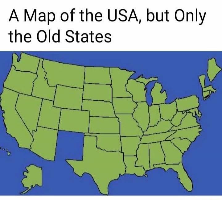A Map of the USA, but Only the Old States