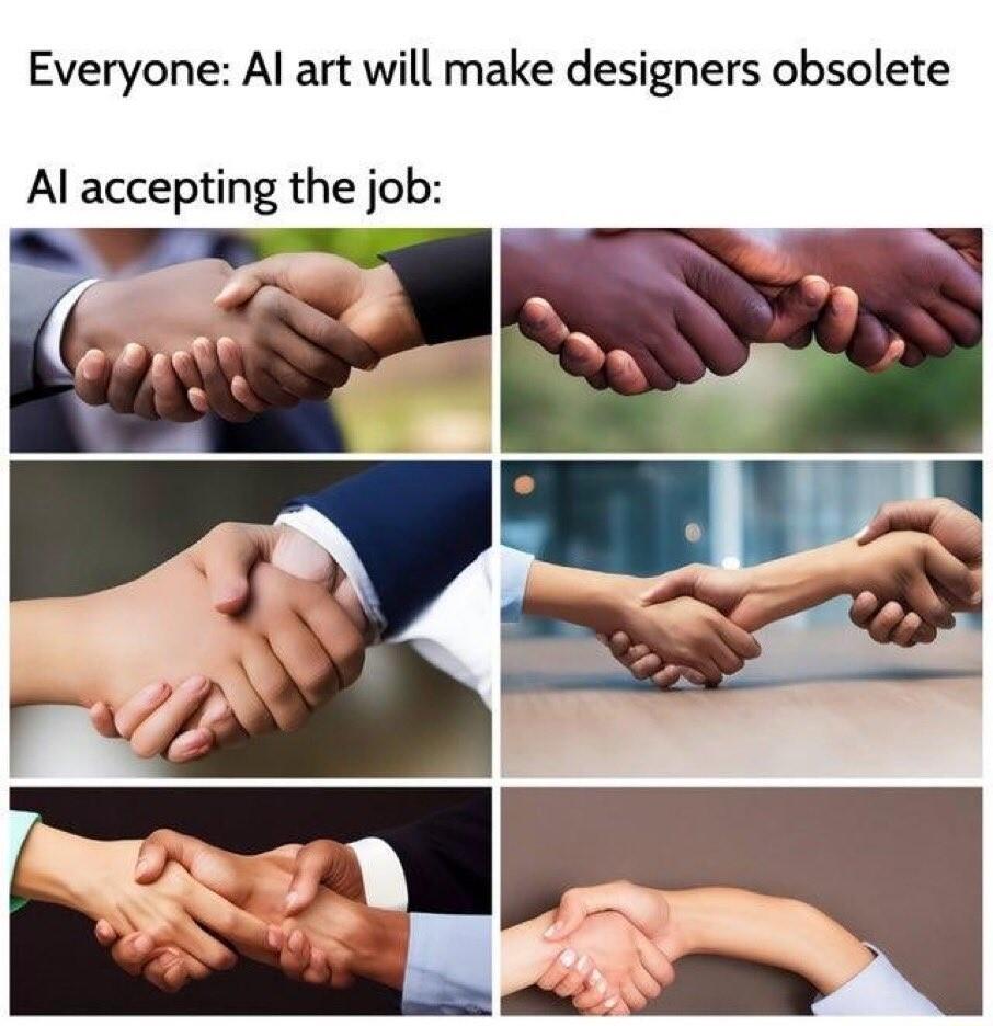 Everyone Al art will make designers obsolete Al accepting the job