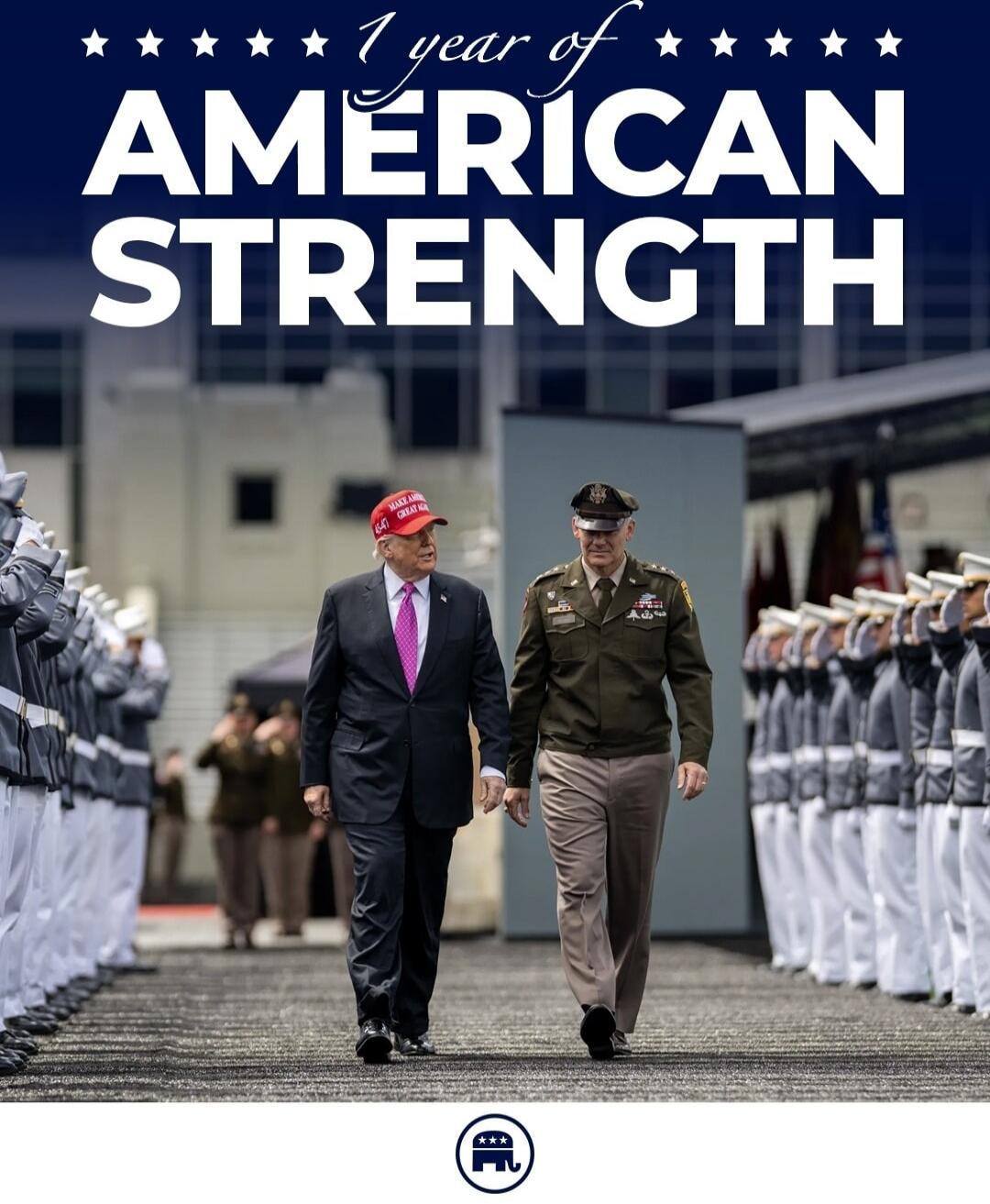1 year of AMERICAN STRENGTH