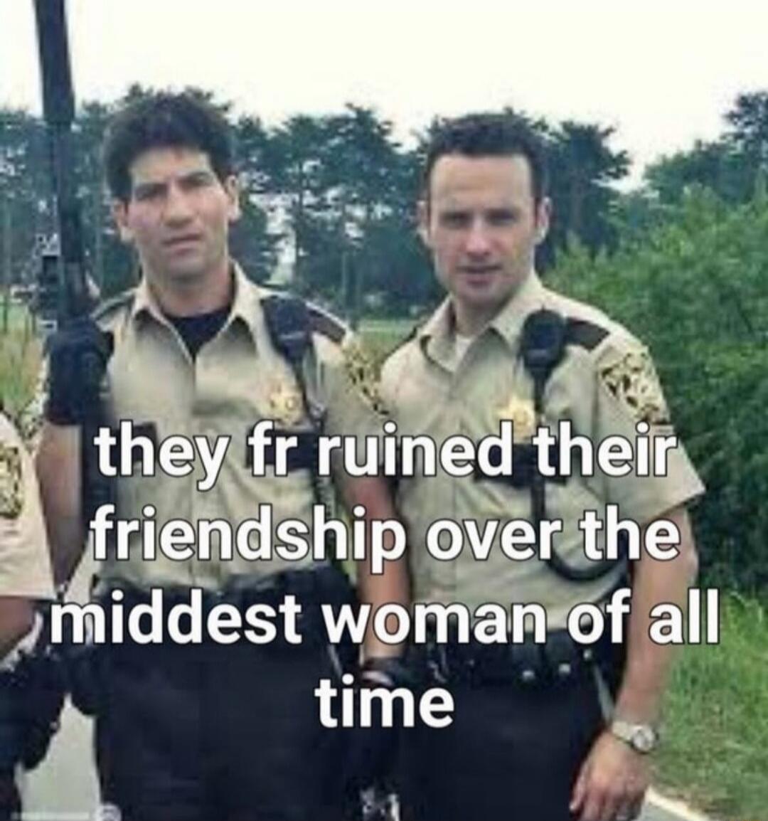 they fr ruined their friendship over the middest woman of all time