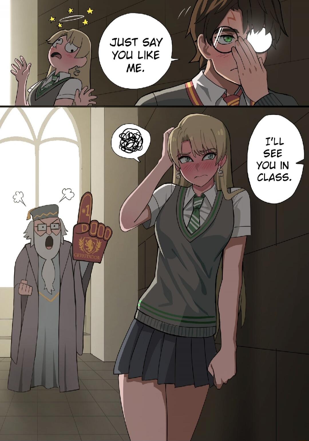 JUST SAY YOU LIKE ME. I'LL SEE YOU IN CLASS. GRYFFINDOR