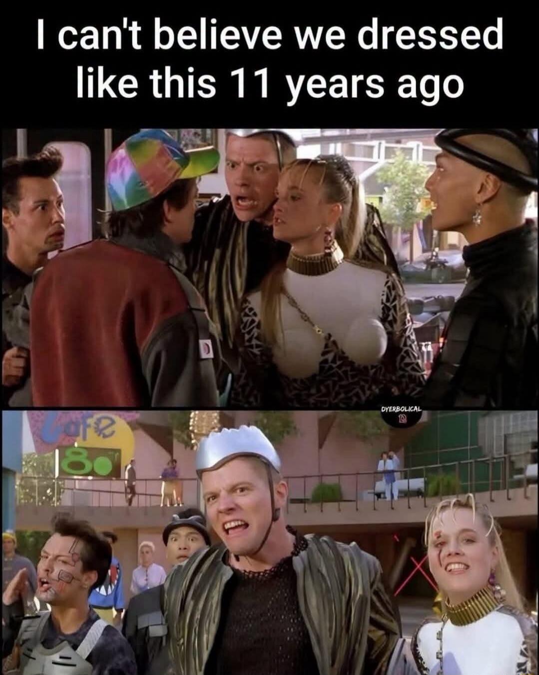 I can't believe we dressed like this 11 years ago