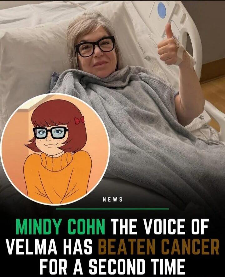 NEWS Mindy Cohn, the voice of Velma, has beaten cancer for a second time.