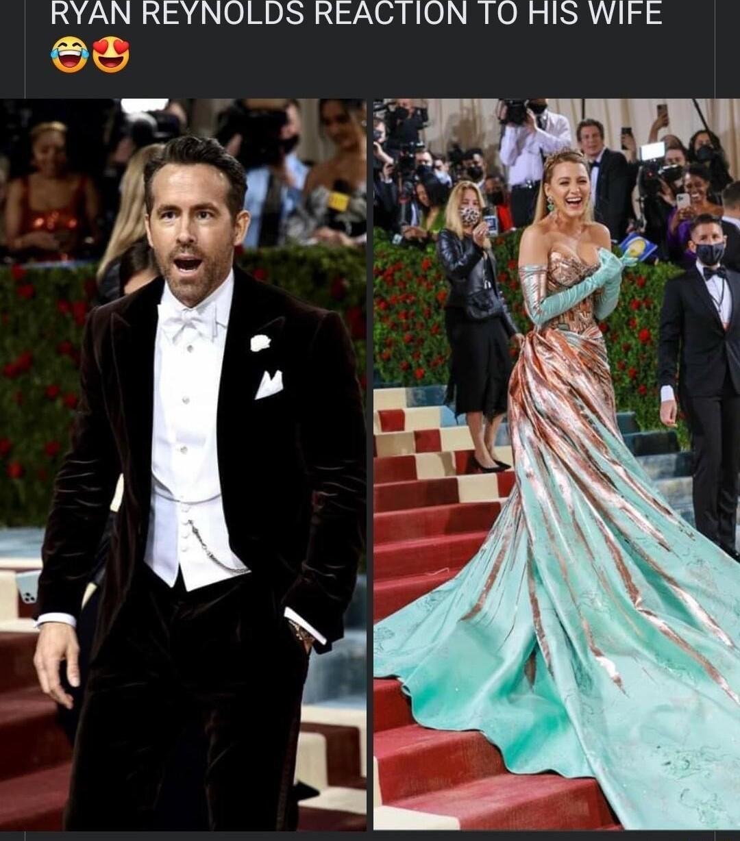 RYAN REYNOLDS REACTION TO RIS WIFE