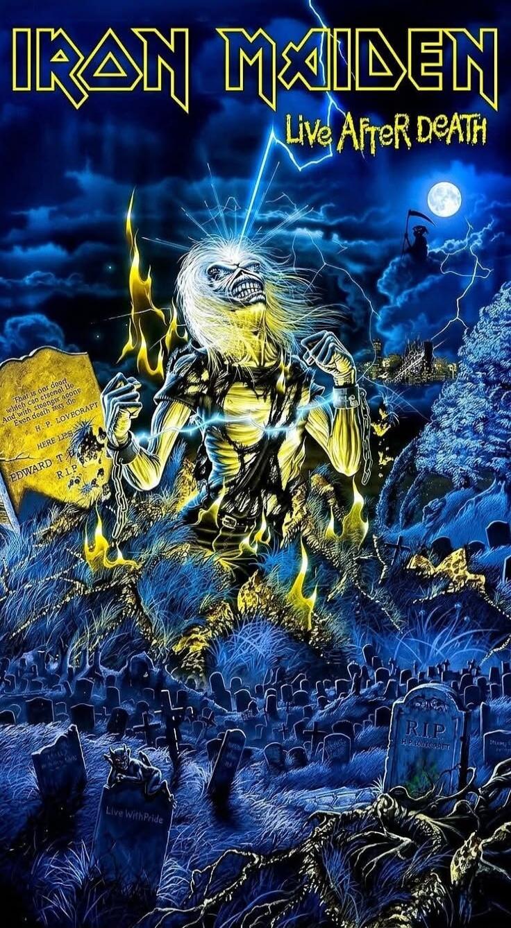 IRON MAIDEN Live After Death That is not dead which can eternal lie, And with strange aeons even death may die. H.P. Lovecraft HERE LIES EDWARD T. RIP Live With Pride