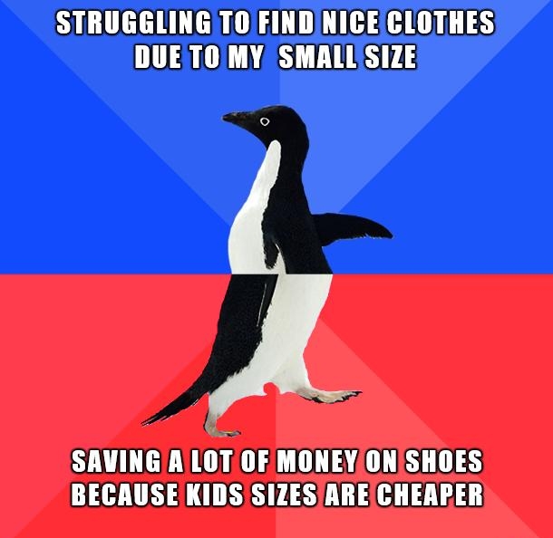 STRUGGLINGTOFINDINICEICLOTHES DUETOIMY SMALLISIZE SAVINGALOT OFMONEYONSHOES BECAUSE KIDS SIZESTARECHERPER