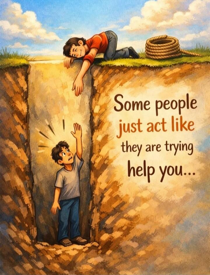 Some people just act like they are trying help you...
