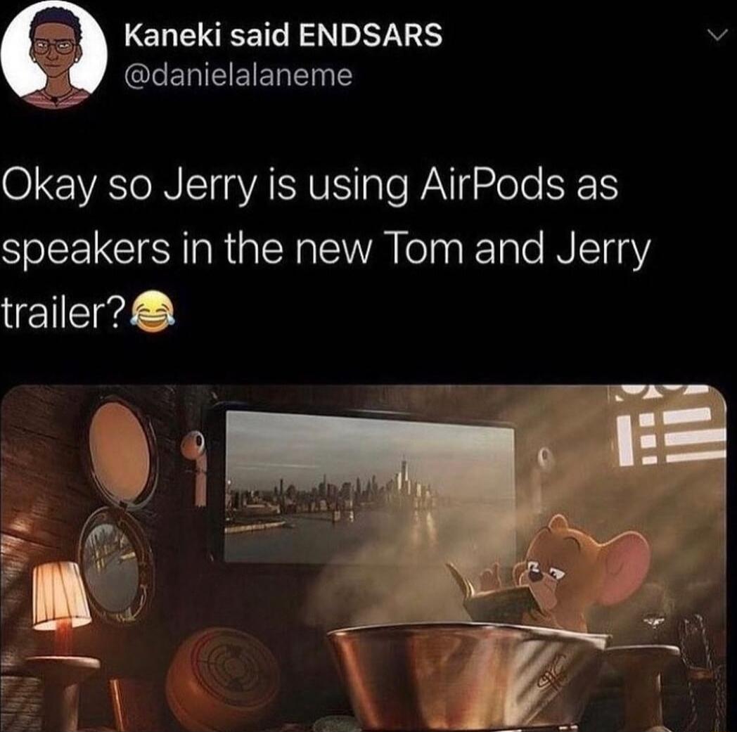 65 WCUENEEIDEVGS bg CLENEEERENTE OISO ST ANV ale WAV g 2loTe 1 speakers in the new Tom and Jerry trailer