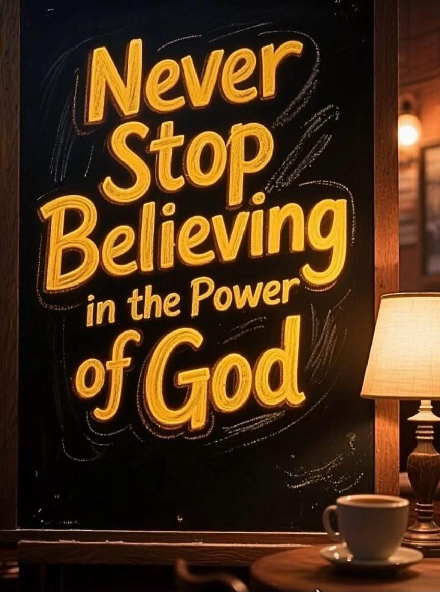 Never Stop Believing in the Power of God